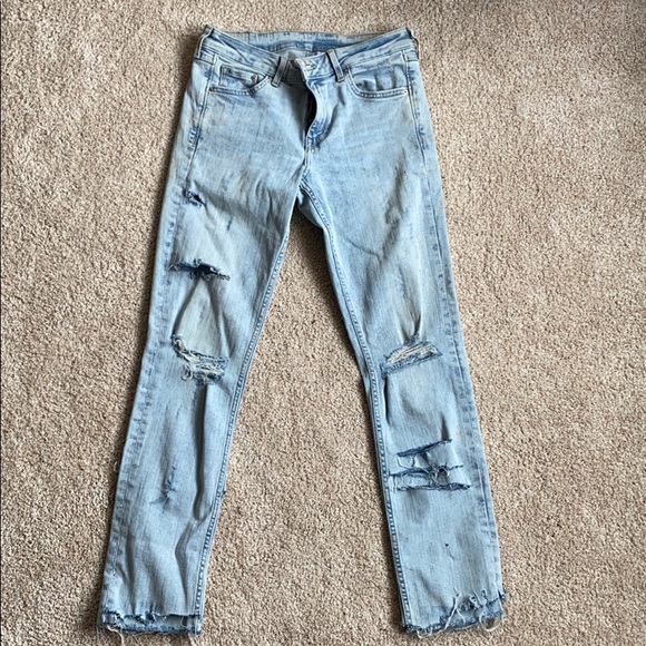 h and m ripped skinny jeans
